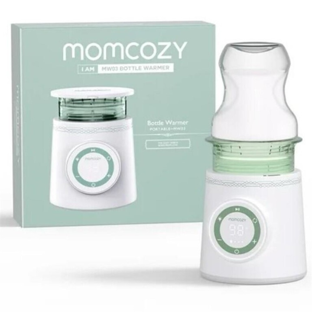 MOMCOZY Portable Baby Bottle Warmer in Mint Green gently used.